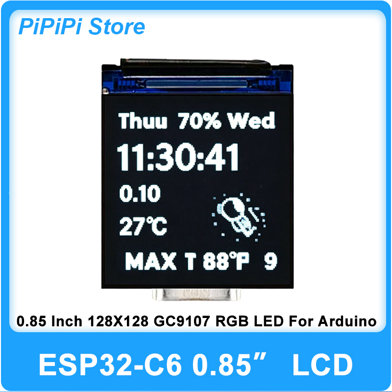 Graded Card Display - ESP32 C6 0.85 İnç 128X128 IPS