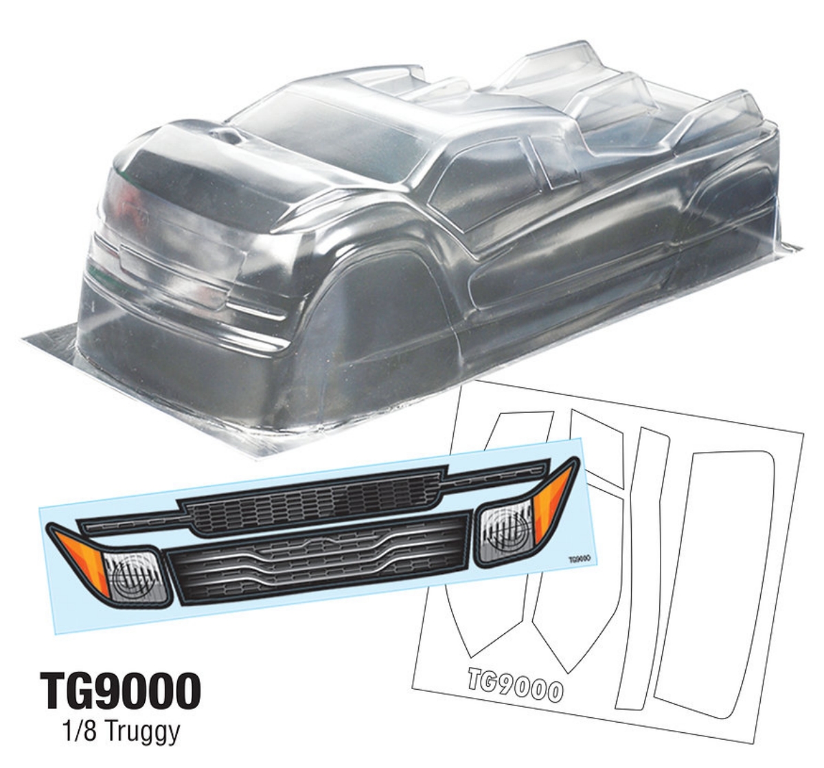Tamiya Model Paint Set - TG9000 1/8 Truggy Gövde, Team C