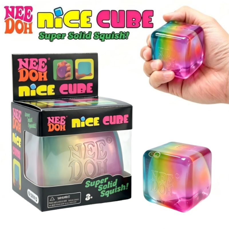 Fidget Cube Original - Schylling NeeDoh Gökkuşağı Küpü Yumuşak Gizemli