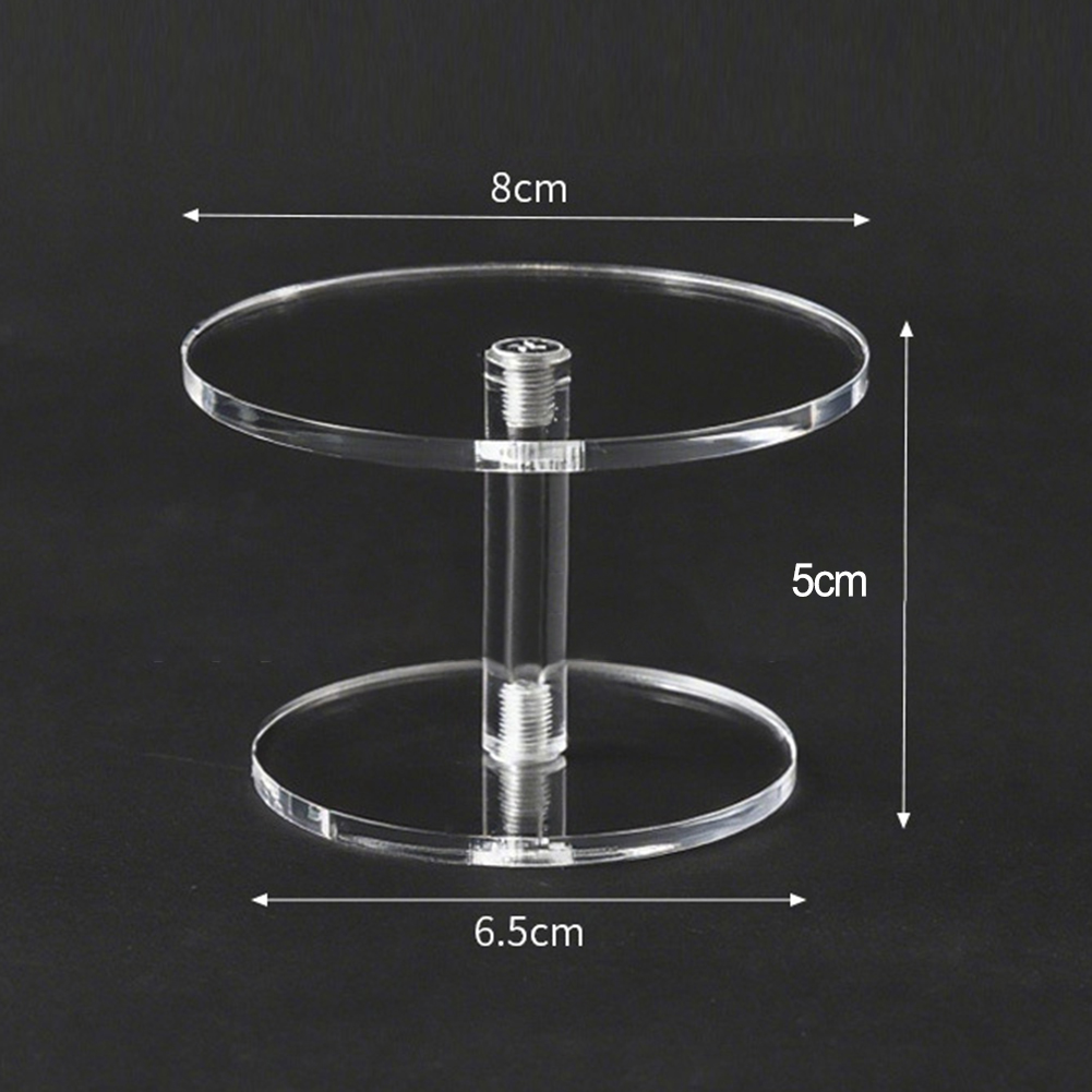 Display Risers Set - 3 Parçalı Şeffaf Akrilik Yuvarlak Sergi