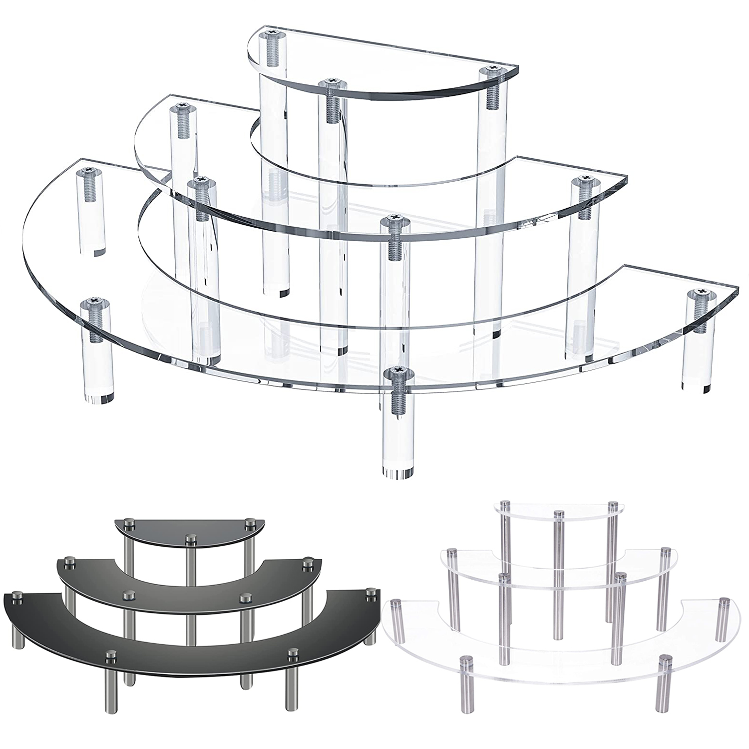 3 katmanlı akrilik yuvarlak Cu - Pop Display Shelf incelemesi ve fiyatı